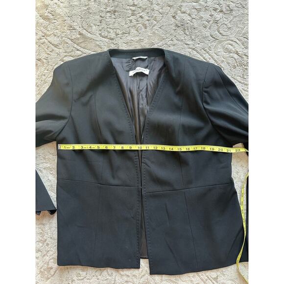 Marina Rinaldi Black Open Front Blazer Jacket Size 25 (US 12–14) Max Mara - Picture 12 of 14
